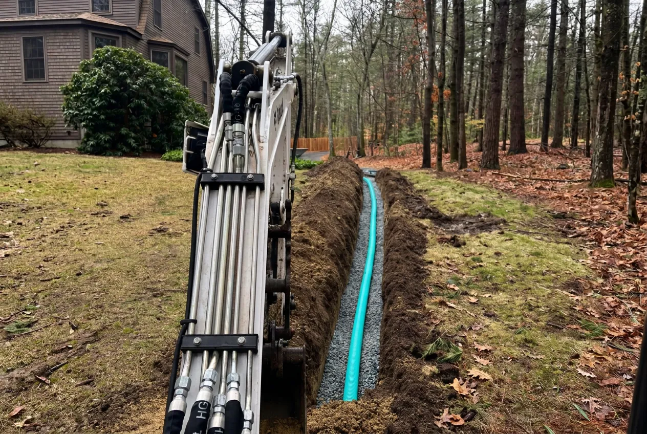 Drainage in Norfolk, MA by LD Landscape & Construction