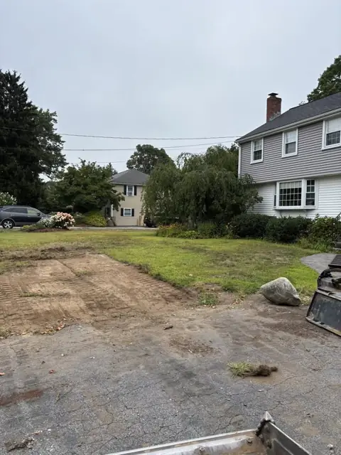 New Lawn & Retaining Wall With Built-In Staircase in Norfolk, MA by LD Landscape & Construction — photo 5